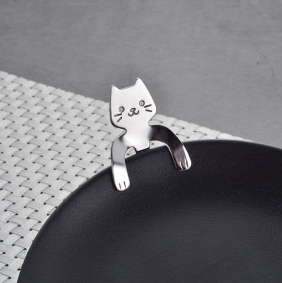 image-Coffee spoon, 304 creative stainless spoon, dessert spoon, cute cartoonhandle, hangingfeces coffee spoon