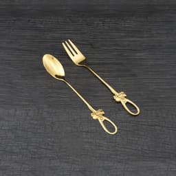 image-Stainless steel spoon fork set butterfly stainless steel coffee spoon, creative Japanese and Korean tableware, gold-plated stainless steel spoon fork