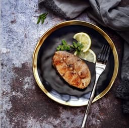 image-European Ceramic Gold Disc Creative Dish Western-style Food Steak Salad Household Tableware Flat Round Fruit