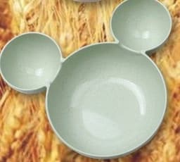 image-Wheat Straw, Children's Bowl, Cartoon, Wheat Chopsticks, Fork Spoon, Fruit Dish, Mickey's Bowl, Lovely Gift Set