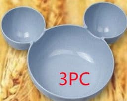 image-Wheat Straw, Children's Bowl, Cartoon, Wheat Chopsticks, Fork Spoon, Fruit Dish, Mickey's Bowl, Lovely Gift Set