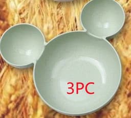 image-Wheat Straw, Children's Bowl, Cartoon, Wheat Chopsticks, Fork Spoon, Fruit Dish, Mickey's Bowl, Lovely Gift Set