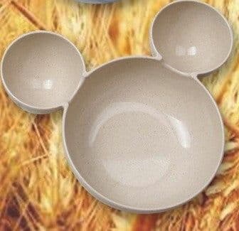 image-Wheat Straw, Children's Bowl, Cartoon, Wheat Chopsticks, Fork Spoon, Fruit Dish, Mickey's Bowl, Lovely Gift Set