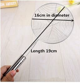 image-Multi-functional Oil Food Folder Kitchen Accessories Stainless Steel Fried Food Oil Scoop