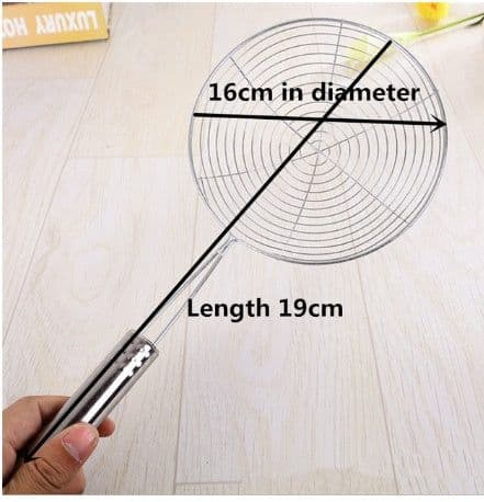 image-Multi-functional Oil Food Folder Kitchen Accessories Stainless Steel Fried Food Oil Scoop