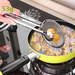 image-Multi-functional Oil Food Folder Kitchen Accessories Stainless Steel Fried Food Oil Scoop