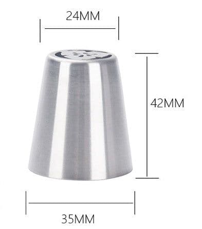 image-5Pcs Set Icing Piping Russian Style Tulip Flower Cake Cream Chocolate Nozzles Stainless Steel Decorating Tips Baking Tools