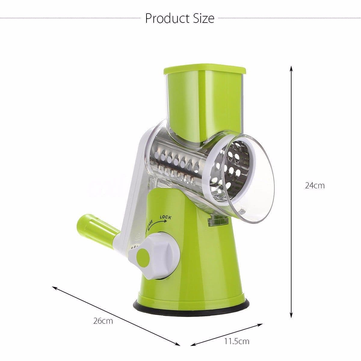 image-Vegetable Cutter Round Mandoline Slicer Potato Julienne Carrot Grater Cheese