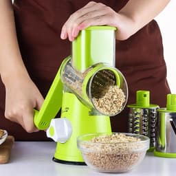 image-Vegetable Cutter Round Mandoline Slicer Potato Julienne Carrot Grater Cheese