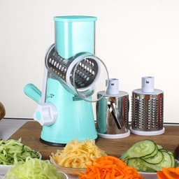 image-Vegetable Cutter Round Mandoline Slicer Potato Julienne Carrot Grater Cheese