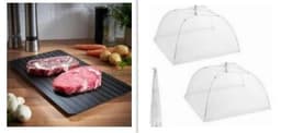 image-Fast Defrosting Tray Thaw Kitchen Quick Aluminum Thaw Plate