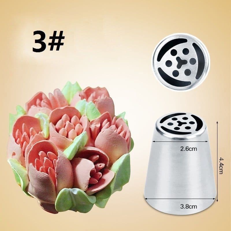 image-7 Pcs Cream Stainless Steel Russian Icing Piping Nozzle for polishing Pastry Tools Cupcake Tips Kitchen Accessories