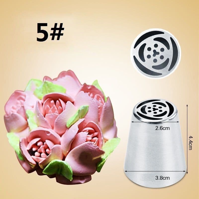 image-7 Pcs Cream Stainless Steel Russian Icing Piping Nozzle for polishing Pastry Tools Cupcake Tips Kitchen Accessories