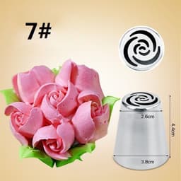 image-7 Pcs Cream Stainless Steel Russian Icing Piping Nozzle for polishing Pastry Tools Cupcake Tips Kitchen Accessories