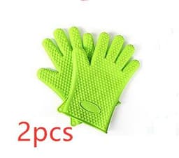 image-Food Grade Silicone Heat Resistant BBQ Glove Silicone Oven Mitts