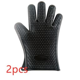 image-Food Grade Silicone Heat Resistant BBQ Glove Silicone Oven Mitts