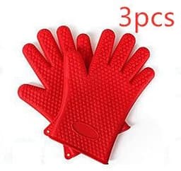 image-Food Grade Silicone Heat Resistant BBQ Glove Silicone Oven Mitts