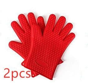 image-Food Grade Silicone Heat Resistant BBQ Glove Silicone Oven Mitts