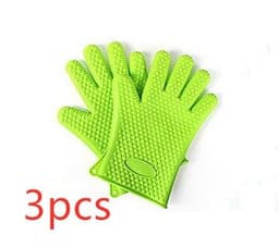 image-Food Grade Silicone Heat Resistant BBQ Glove Silicone Oven Mitts