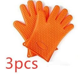 image-Food Grade Silicone Heat Resistant BBQ Glove Silicone Oven Mitts