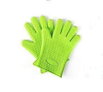 image-Food Grade Silicone Heat Resistant BBQ Glove Silicone Oven Mitts