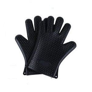 image-Food Grade Silicone Heat Resistant BBQ Glove Silicone Oven Mitts