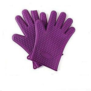 image-Food Grade Silicone Heat Resistant BBQ Glove Silicone Oven Mitts