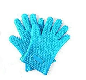 image-Food Grade Silicone Heat Resistant BBQ Glove Silicone Oven Mitts
