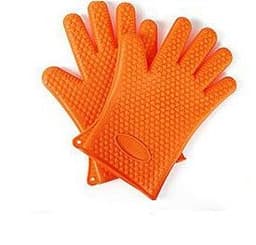 image-Food Grade Silicone Heat Resistant BBQ Glove Silicone Oven Mitts