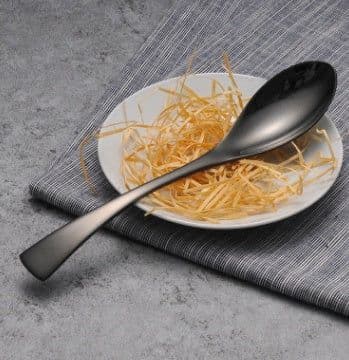 image-4PCS Set Black Stainless Steel Cutlery Korean Dinnerware Set Gifts Mirror Polishing Silverware Sets Scoop Knife and Fork Sets