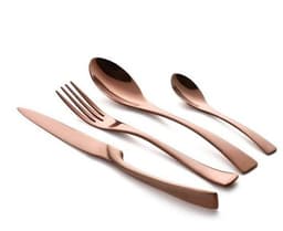 image-4PCS Set Black Stainless Steel Cutlery Korean Dinnerware Set Gifts Mirror Polishing Silverware Sets Scoop Knife and Fork Sets
