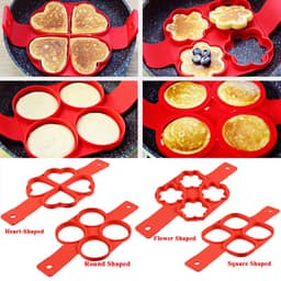 image-Silicone Non Stick Fantastic Egg Pancake Maker Ring Kitchen Baking Omelet Molds Flip Cooker Egg Ring Mold