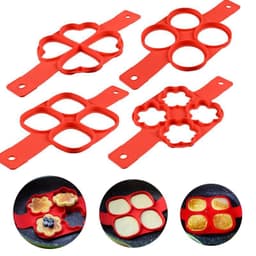 image-Silicone Non Stick Fantastic Egg Pancake Maker Ring Kitchen Baking Omelet Molds Flip Cooker Egg Ring Mold