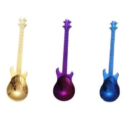 image-Guitar Coffee Spoon Set Stainless Steel Dessert Ice Cream Spoon Tea Spoon Coffee Accessories