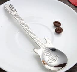 image-Guitar Coffee Spoon Set Stainless Steel Dessert Ice Cream Spoon Tea Spoon Coffee Accessories