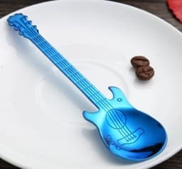 image-Guitar Coffee Spoon Set Stainless Steel Dessert Ice Cream Spoon Tea Spoon Coffee Accessories