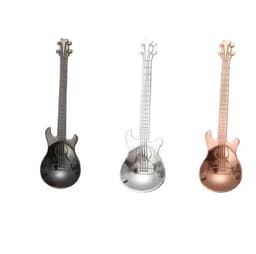 image-Guitar Coffee Spoon Set Stainless Steel Dessert Ice Cream Spoon Tea Spoon Coffee Accessories