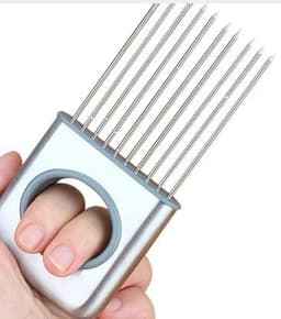 image-Multifunction Stainless Steel Onion Cutter Chopper Slicer Vegetable Cutting Loose Meat Lemon Tomato Slicing Gadget