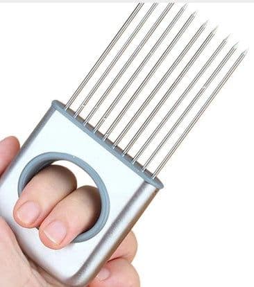 image-Multifunction Stainless Steel Onion Cutter Chopper Slicer Vegetable Cutting Loose Meat Lemon Tomato Slicing Gadget