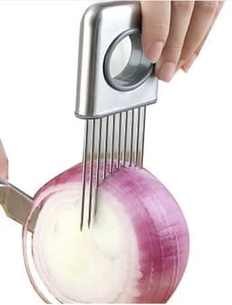 image-Multifunction Stainless Steel Onion Cutter Chopper Slicer Vegetable Cutting Loose Meat Lemon Tomato Slicing Gadget