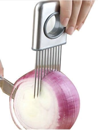 image-Multifunction Stainless Steel Onion Cutter Chopper Slicer Vegetable Cutting Loose Meat Lemon Tomato Slicing Gadget