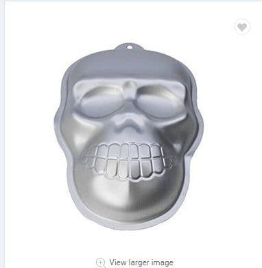 image-new cake mold fondant mold 3D skull head cake decorating tools aluminum mold chocolate Halloween baking moulds