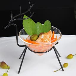 image-Christmas deer Italian cuisine tableware creative hotel clubhouse transparent glass molecular cuisine foodie
