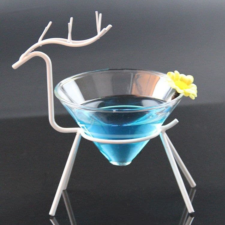 image-Christmas deer Italian cuisine tableware creative hotel clubhouse transparent glass molecular cuisine foodie