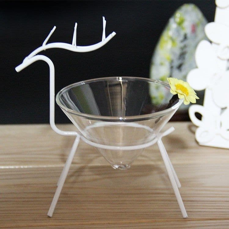 image-Christmas deer Italian cuisine tableware creative hotel clubhouse transparent glass molecular cuisine foodie