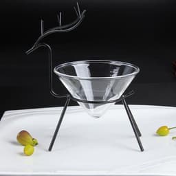 image-Christmas deer Italian cuisine tableware creative hotel clubhouse transparent glass molecular cuisine foodie