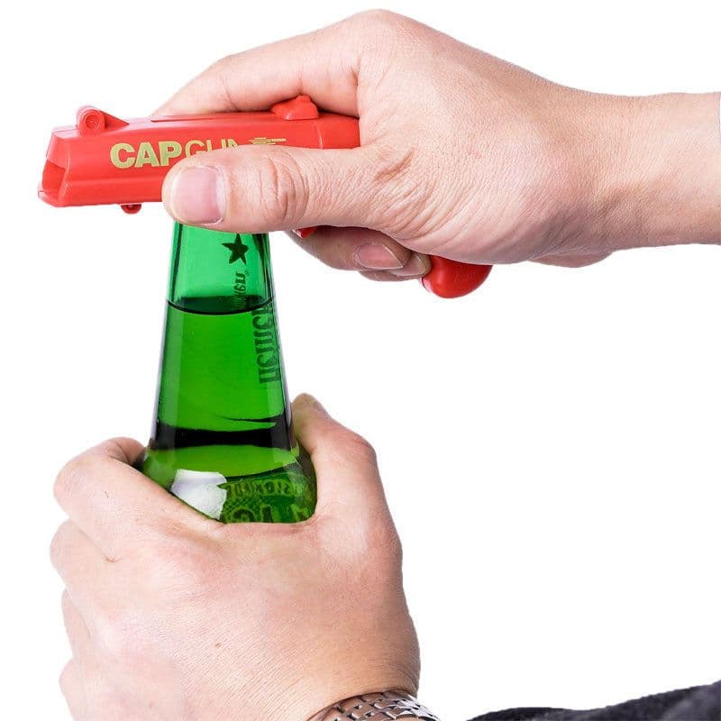 image-Can Openers Spring Catapult Launcher Gun Shape Bar Tool Drink Opening Shooter Beer Bottle Opener Creative