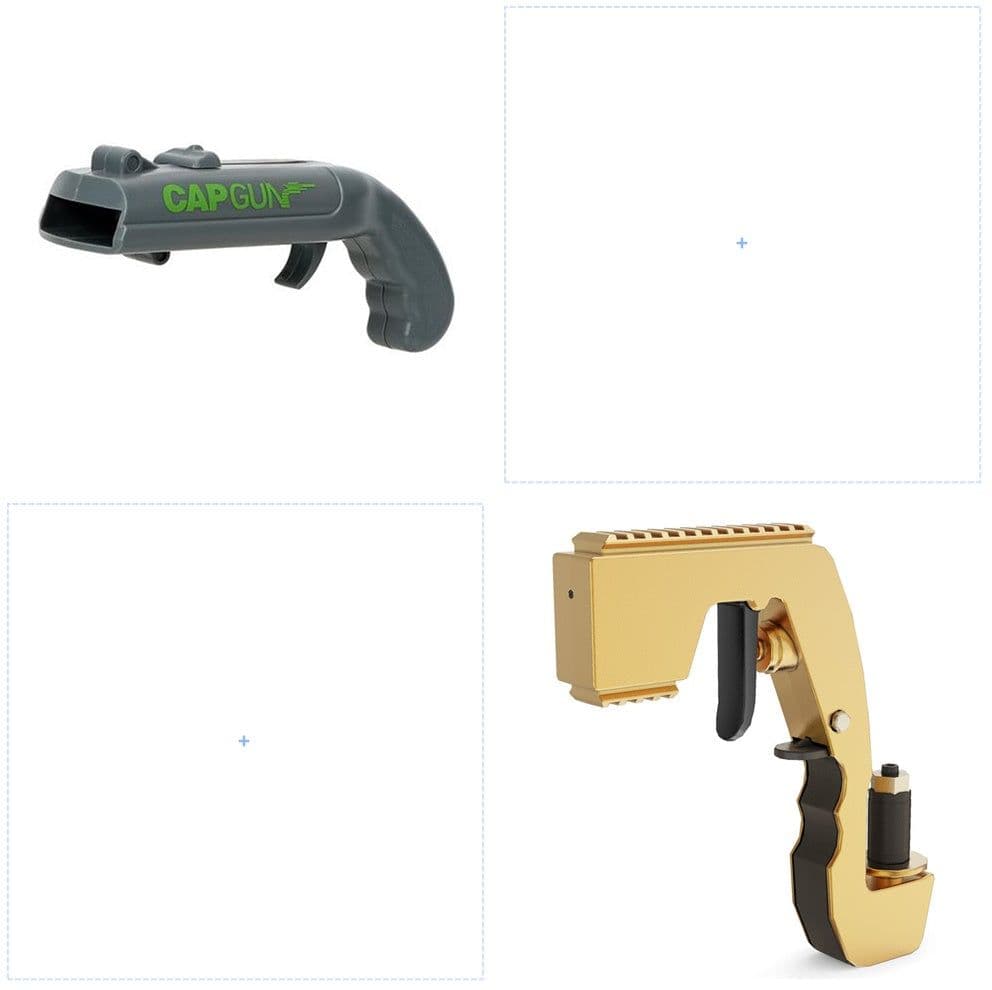 image-Can Openers Spring Catapult Launcher Gun Shape Bar Tool Drink Opening Shooter Beer Bottle Opener Creative