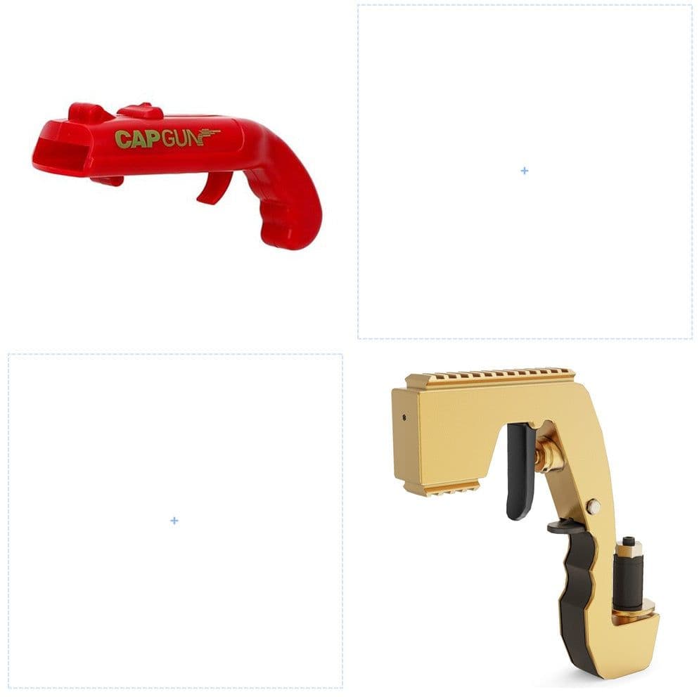 image-Can Openers Spring Catapult Launcher Gun Shape Bar Tool Drink Opening Shooter Beer Bottle Opener Creative