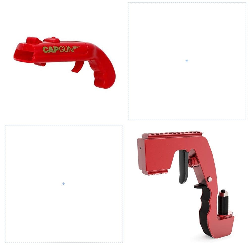 image-Can Openers Spring Catapult Launcher Gun Shape Bar Tool Drink Opening Shooter Beer Bottle Opener Creative